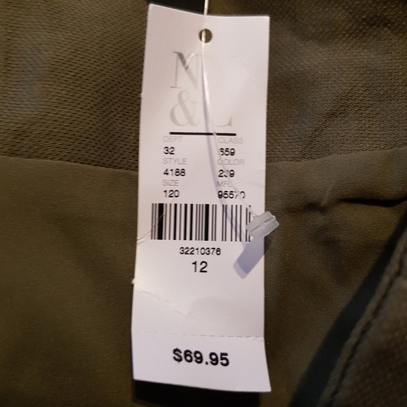 New York & Company women's size 12 olive green high low skirt NWT - Picture 6 of 6